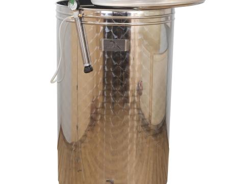 Rozsdamentes acél - inox - bor tárolótartály úszófedeles 1.650 liter