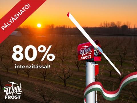WepiFrost Mobil-D szélgép 7 m / 30 kW – Pályázható, 80% támogatás – Fagyvédelem gyümölcsösben