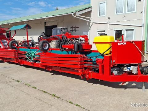 Gyümölcsbetakarítógép Lipco - eladó automata gyümölcsrázógép, ponyvás, új állapotban