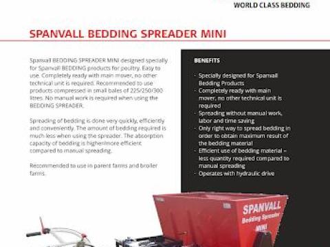 Spanvall BEDDING SPREADER MINI /Alomszóró gép