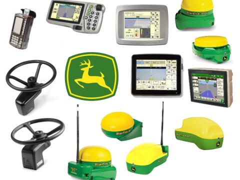 John Deere antenna, monitor, automata kormány, sorvezető (ATU 300 GreenStar StarFire Display)