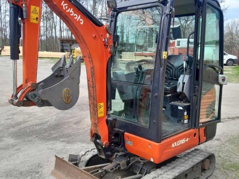 Kubota KX016-4 minikotró 2019, 1770 üzemóra, eladó Bács megyében