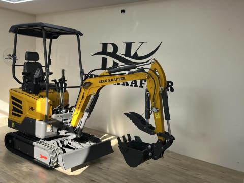 Új Berg Krafter minikotró árokásó Kubota motorral, 1,8 tonnás