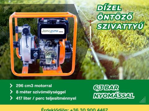 Nagynyomású öntözőszivattyú dízel Max:417l - 6.3bar