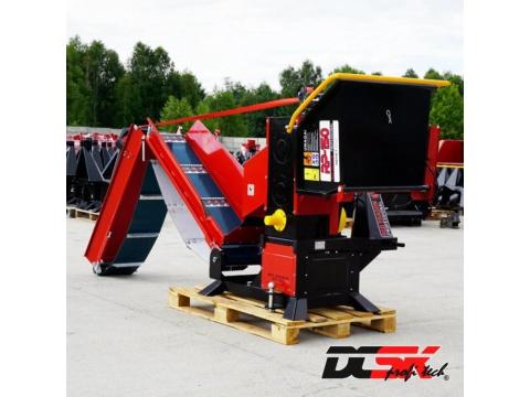 Traktoros aprítógép PTO REMET RP-150 modell 3 m-es szállítószalaggal