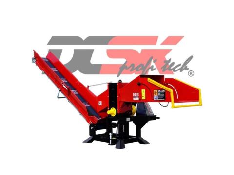 Traktoros aprítógép REMET R-120 2,3 m-es szállítószalaggal