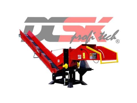 Traktoros aprítógép REMET R-100 2,3 m szállítószalaggal