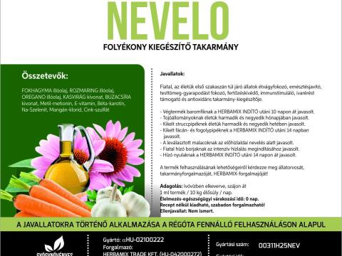 Herbamix Nevelő 5 literes oldat 2-3 hetes baromfiállományok és leválasztott malacok kiesésének csökkentésére, vény nélkül