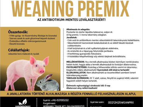 Herbamix Weaning 10 kg premix malacok és nyulak választás körüli problémáinak megelőzésére, vitalitás növelésére