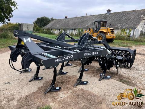 Új Helagro KBO 3 m függesztett gruber, 180x180 mm váz – erősített kapákkal