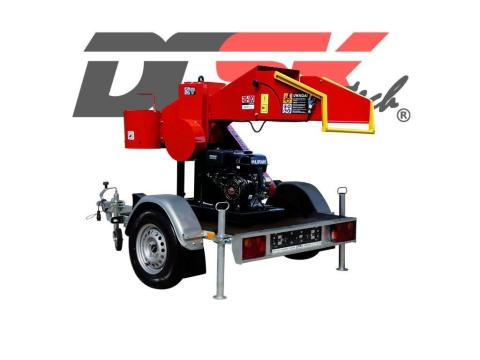 Motoros aprítógép REMET RS-120 (15 LE) utánfutóval