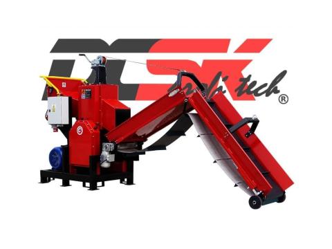 REMET elektromos aprítógép – RPE-200 (22 kW) + 3 m szállítószalag