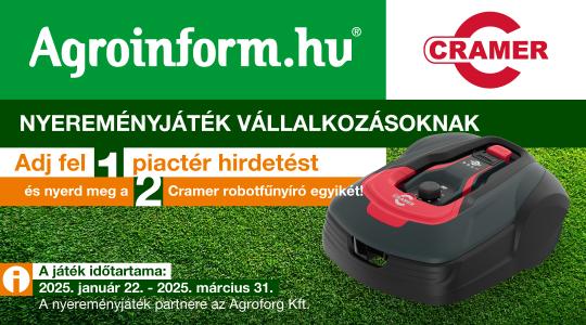 Adj fel 1 piactér hirdetést és nyerd meg a 2 Cramer robotfűnyíró egyikét!