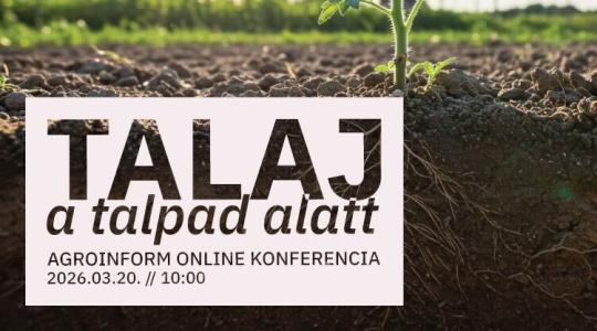 Talaj a talpad alatt Agroinform online konferencia – így csatlakozhatsz!